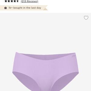 PINK Victoria's Secret Lavender RibbedNo Show Hiphugger Underwear NIP/NWT size M